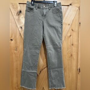 Express Skyscraper mid-rise gray jeans Sz 10L Frayed ends